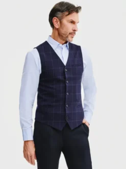 Pako Lorente Kamizelka garniturowa P25SF-8X-003 Granatowy Slim Fit