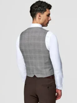 Pako Lorente Kamizelka garniturowa P26SF-8X-017 Szary Slim Fit