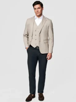 Pako Lorente Kamizelka P26SF-8X-007 Beżowy Slim Fit