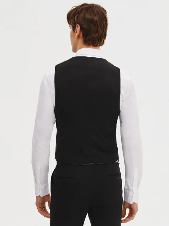 Pako Lorente Kamizelka P25SF-8X-005 Czarny Slim Fit