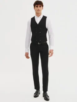 Pako Lorente Kamizelka P25SF-8X-005 Czarny Slim Fit