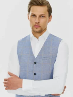 Pako Lorente Kamizelka P24SF-8X-004 Niebieski Slim Fit