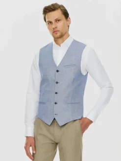 Pako Lorente Kamizelka P24SF-8X-004 Niebieski Slim Fit