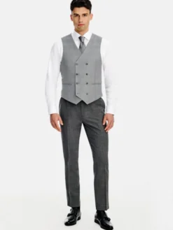 Pako Lorente Kamizelka P26SF-8X-001 Szary Slim Fit