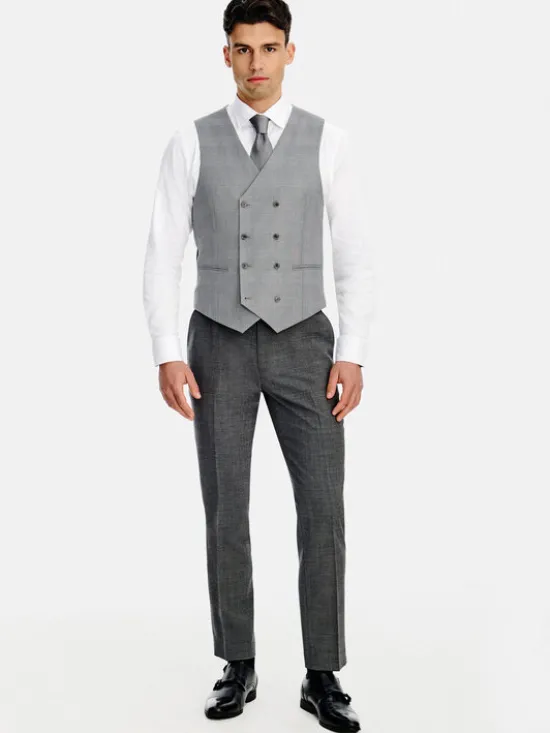 Pako Lorente Kamizelka P26SF-8X-001 Szary Slim Fit