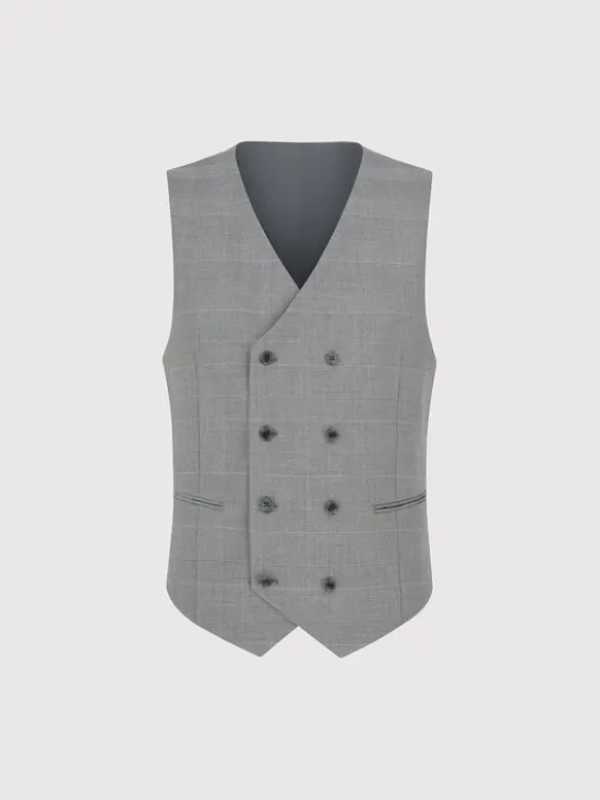 Pako Lorente Kamizelka P26SF-8X-001 Szary Slim Fit