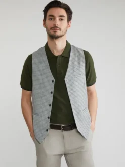 Pako Lorente Kamizelka P22SF-8X-013 Zielony Slim Fit