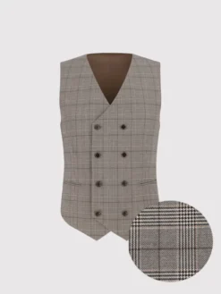 Pako Lorente Kamizelka P26WF-8X-002 Brązowy Slim Fit