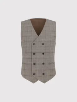 Pako Lorente Kamizelka P26WF-8X-002 Brązowy Slim Fit