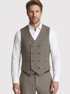 Pako Lorente Kamizelka P26WF-8X-002 Brązowy Slim Fit