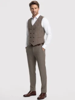 Pako Lorente Kamizelka P26WF-8X-002 Brązowy Slim Fit