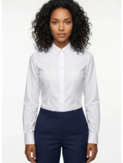 Pako Lorente Koszula B00B0-1X-K01 Biały Slim Fit