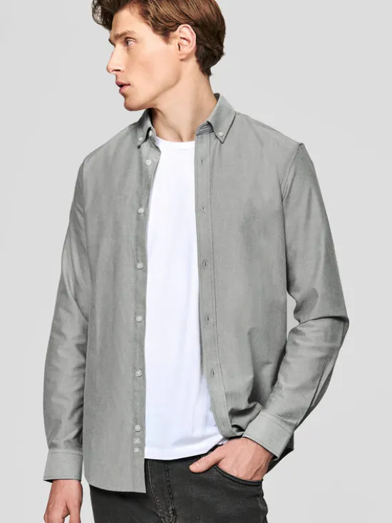 Pako Lorente Koszula P26SN-1X-067 Szary Slim Fit