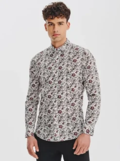 Pako Lorente Koszula P25WF-1X-054 Biały Slim Fit