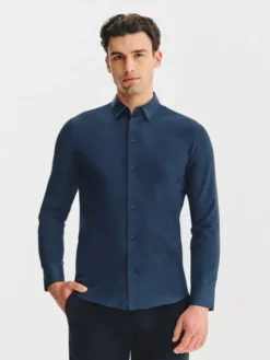 Pako Lorente Koszula P25WF-1X-019 Granatowy Slim Fit