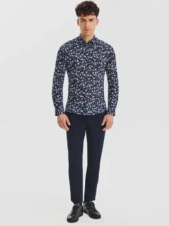 Pako Lorente Koszula P25WF-1X-041 Granatowy Slim Fit