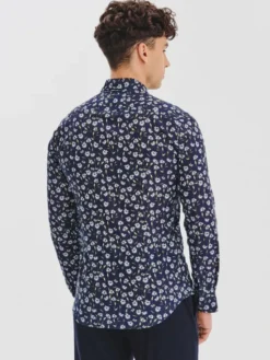 Pako Lorente Koszula P25WF-1X-041 Granatowy Slim Fit