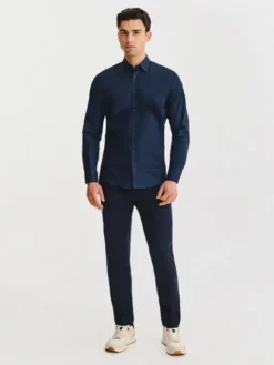 Pako Lorente Koszula P25WF-1X-011 Granatowy Slim Fit