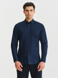 Pako Lorente Koszula P25WF-1X-011 Granatowy Slim Fit