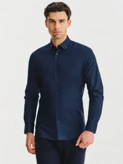 Pako Lorente Koszula P25WF-1X-011 Granatowy Slim Fit