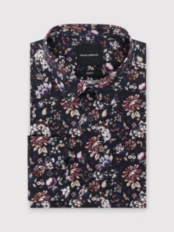 Pako Lorente Koszula P25WF-1X-055 Granatowy Slim Fit