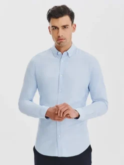 Pako Lorente Koszula P25WF-1X-003 Niebieski Slim Fit