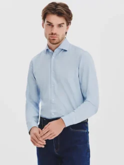 Pako Lorente Koszula P25WF-1X-015 Niebieski Slim Fit