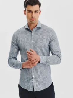 Pako Lorente Koszula P25WF-1X-023 Niebieski Slim Fit