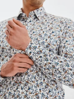 Pako Lorente Koszula P25WN-1X-036 Biały Slim Fit