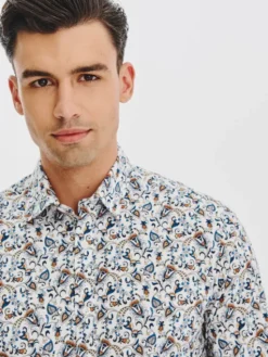 Pako Lorente Koszula P25WN-1X-036 Biały Slim Fit