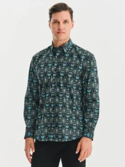 Pako Lorente Koszula P25WN-1X-070 Czarny Regular Fit