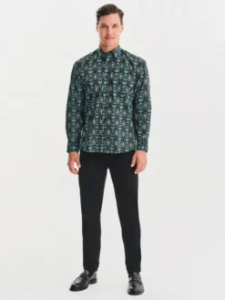 Pako Lorente Koszula P25WN-1X-070 Czarny Regular Fit