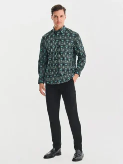 Pako Lorente Koszula P25WN-1X-070 Czarny Regular Fit
