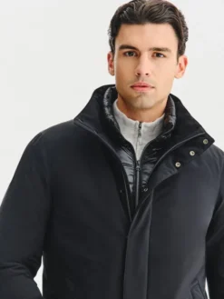 Pako Lorente Kurtka przejściowa P25WF-5X-013 Czarny Classic Fit