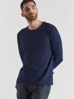 Pako Lorente Longsleeve P000B-TL-006 Granatowy Slim Fit