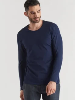Pako Lorente Longsleeve P000B-TL-006 Granatowy Slim Fit