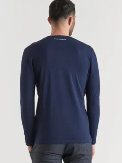 Pako Lorente Longsleeve P000B-TL-006 Granatowy Slim Fit