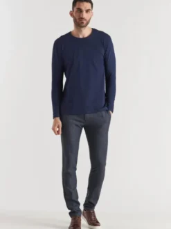 Pako Lorente Longsleeve P000B-TL-006 Granatowy Slim Fit