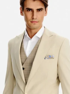 Pako Lorente Marynarka P26SF-3G-037 Beżowy Slim Fit