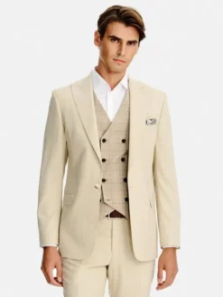 Pako Lorente Marynarka P26SF-3G-037 Beżowy Slim Fit