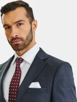 Pako Lorente Marynarka P23SF-3G-002 Granatowy Slim Fit