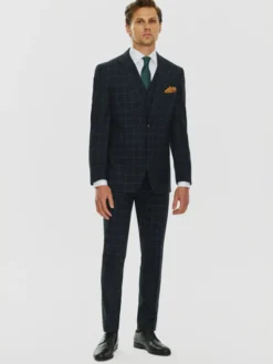 Pako Lorente Marynarka P24SF-3G-001 Granatowy Slim Fit