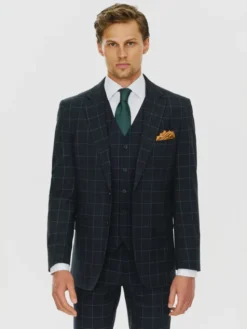 Pako Lorente Marynarka P24SF-3G-001 Granatowy Slim Fit