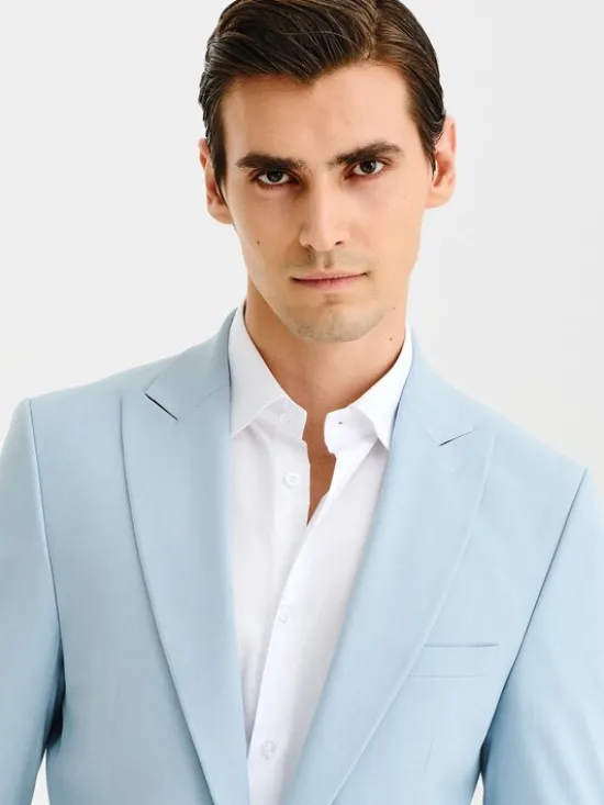 Pako Lorente Marynarka P25SF-3G-027 Niebieski Slim Fit
