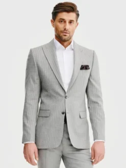 Pako Lorente Marynarka P25SF-3G-025 Szary Slim Fit
