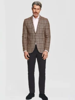 Pako Lorente Marynarka P26SF-3X-021 Brązowy Slim Fit