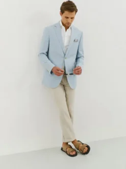 Pako Lorente Marynarka P24SF-3X-020 Błękitny Slim Fit