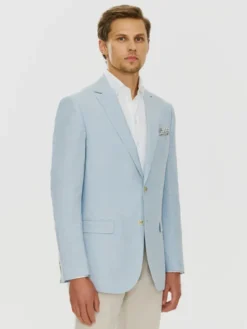 Pako Lorente Marynarka P24SF-3X-020 Błękitny Slim Fit
