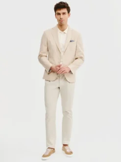 Pako Lorente Marynarka P25SF-3X-001 Beżowy Slim Fit