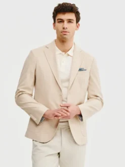 Pako Lorente Marynarka P25SF-3X-001 Beżowy Slim Fit